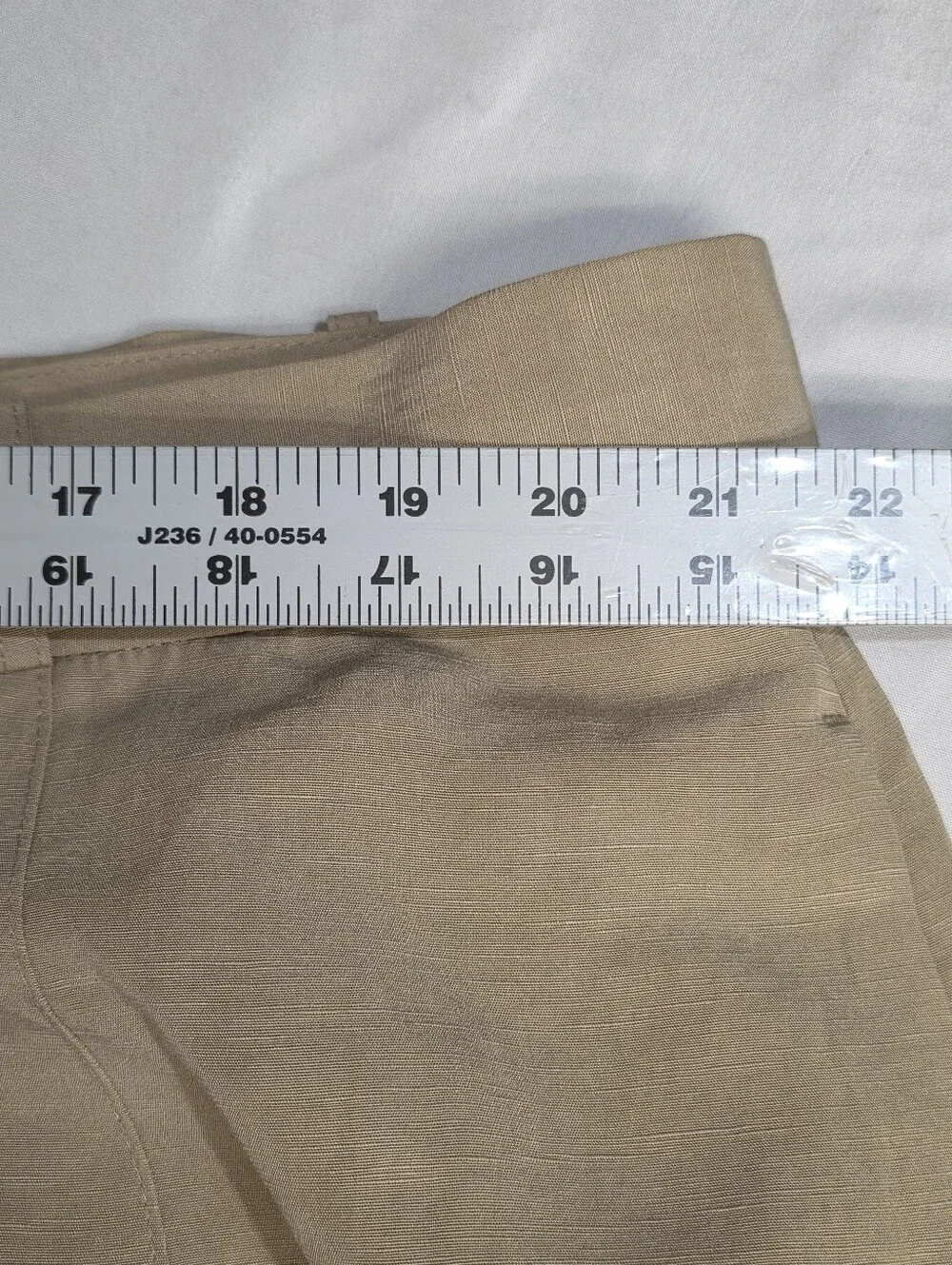 Women's High-Rise Wide-Leg Linen Blend Pants in Beige Womens Size 20